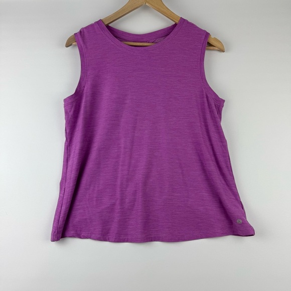 Layer 8 Qwick-Dry Active Tank Top – Purple, Ruched Back, Size M - Picture 1 of 5